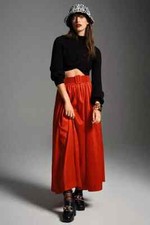 Anthropologie Maeve Belted Maxi Skirt Sz 4