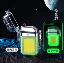 Electric Lighter Dual Arc Plasma Survival Tool Flameless Waterproof Windproof 