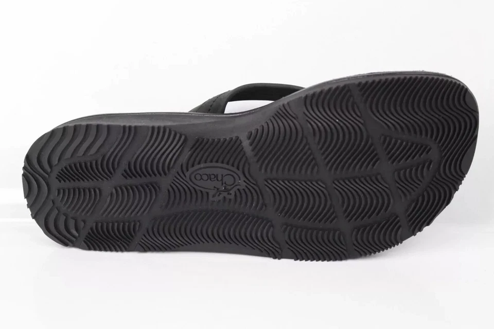 Sandalias para hombre Chaco chanclas clásicas de cuero negras JCH107831 Foto 4 de 4
