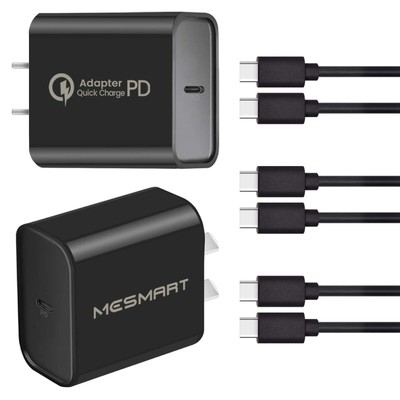 USB-C Fast Charger PD 20W Power Block Type C Cable For iPhone iPad Samsung Moto