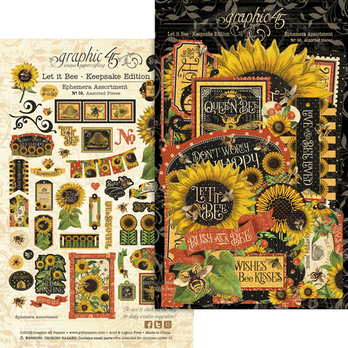 Graphic 45 - Let It Bee Keepsakes Edition 142pcs 12x12 Papers Stickers Ephemera - Picture 5 of 7