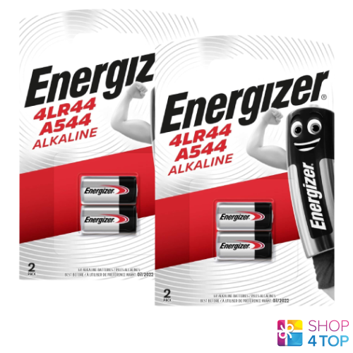 4 Energizer Alkaline 4LR44 A544 Batteries 6V Blister Pack Exp 2023 New