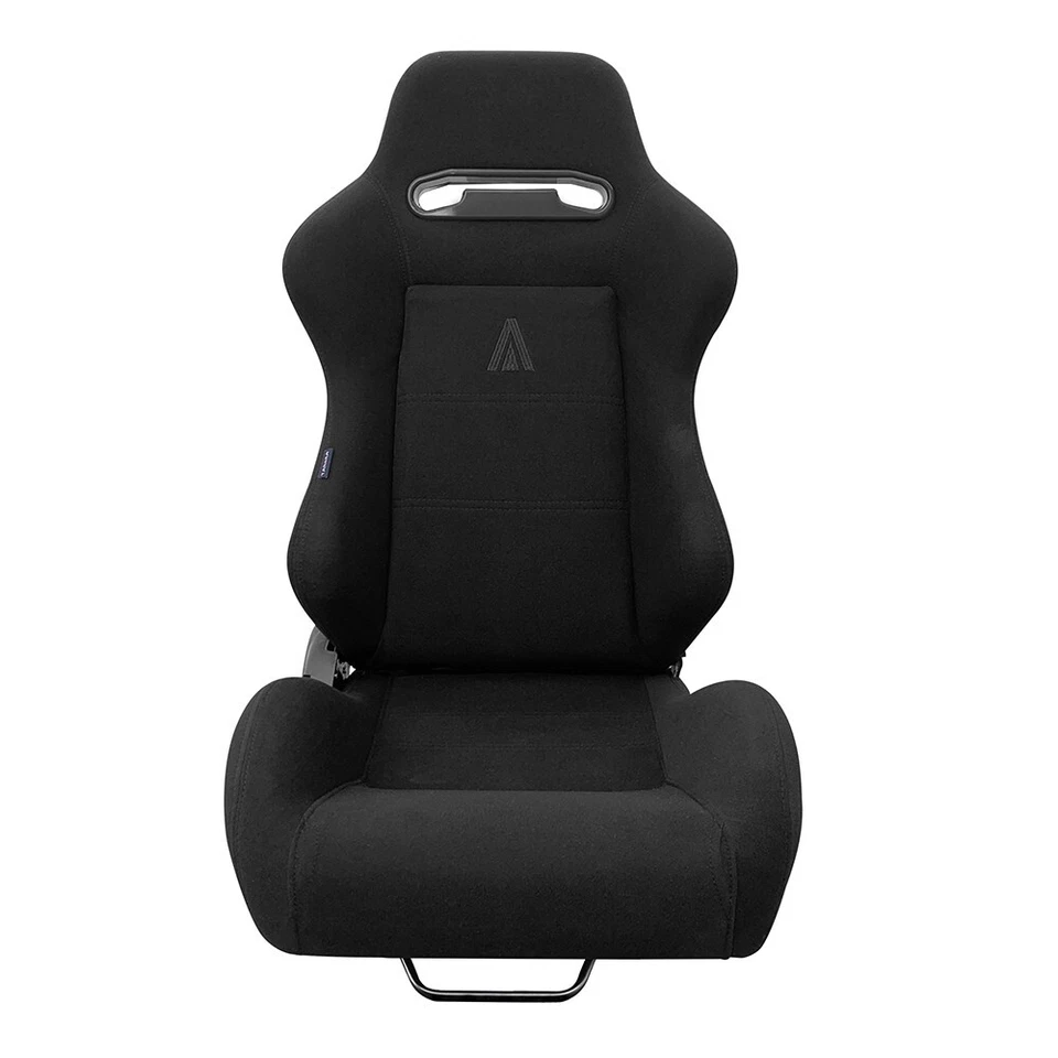 1 对 TANAKA 黑色衣服 + 黑色缝线赛车座椅可回收适用于 ACURA — 第 2/4 张图片