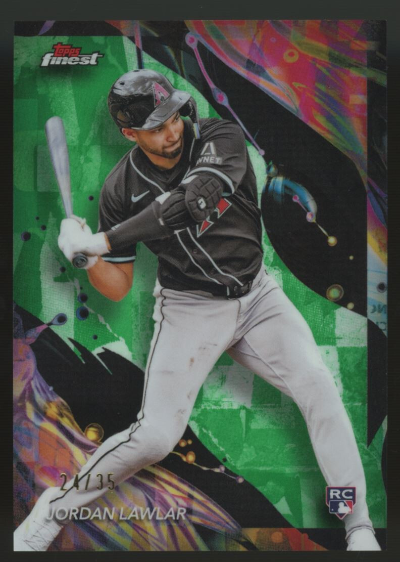 2024 Topps Finest Jordan Lawlar RC Uncommon Green /35 #167
