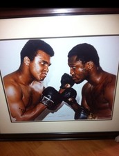 MUHAMMAD ALI Joe Frazier Signed 16X20 Photo Online Authentics mounted memories