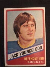 1976 Wonder Bread Football Card Number 14 Jack Youngblood Los Angeles Rams #14