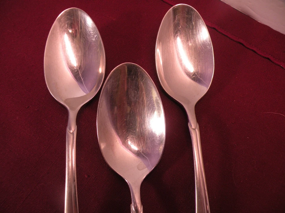 Set Of 3 JA Henckels Stainless PROVENCE Oval Place Soup Spoons 7 3/8" B - Image 2 of 4