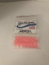 NEW LICK-EM-LURES Candy Chain 8mm|Transparent Peach |Soft Beads SHIPN24HR