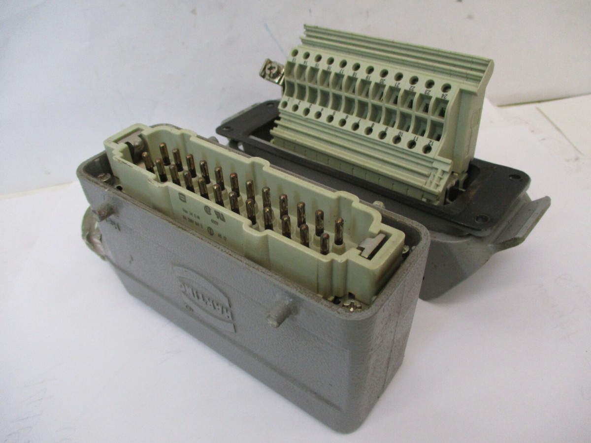 HARTING Han 24 E-M Kit 600V 16A 500V 6kV 3 HS 12 A4109ISU | eBay
