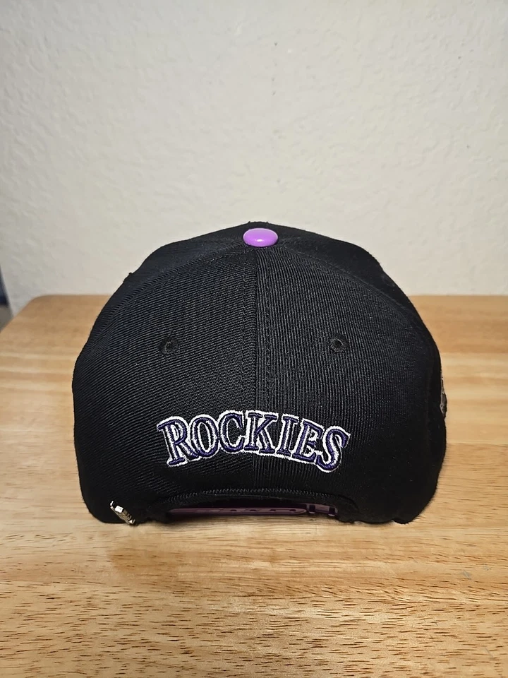Colorado Rockies PRO STANDARD Doble Frontal Logo SnapBack Sombrero Rosa Gorra UV Foto 4 de 4