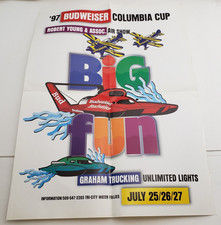 Vintage 1997 Budweiser Columbia Cup Robert Young & Assoc Air Show Big Fun Poster