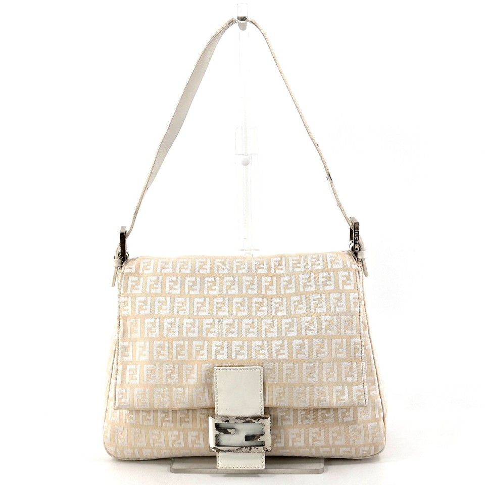 FENDI Mamma Baguette Shoulder Bag Zucchino Zucca Authentic From Japan