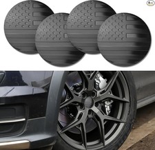 4PCS Car Wheel Center Cap Stickers, 56mm Compatible Hub Cap Decal Color: Black