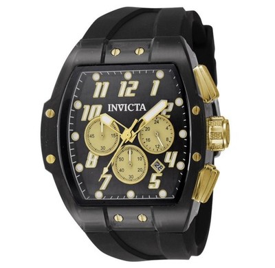 Invicta S1 Rally Vortce 49982 Men s 47mm Chronograph Watch Black Gold New Box