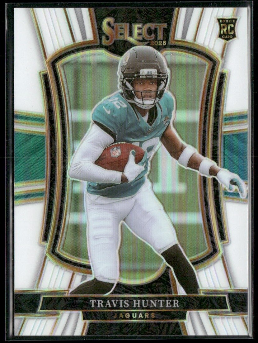 2025 Panini Select #128 Travis Hunter White Prizm #/35