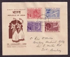 INDIA 1950 REPUBLIC INAUGURATION CACHETED FIRST DAY COVER BOMBAY