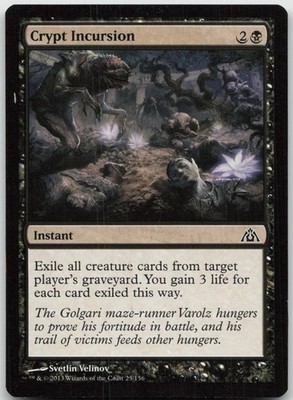 Crypt Incursion 23 Common Dragon's Maze Magic: The Gathering Near Mint