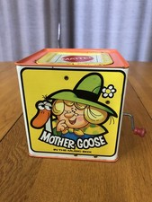 VINTAGE 1971 MATTEL MOTHER GOOSE IN THE MUSIC BOX JACK IN THE BOX USA TOY WORKS