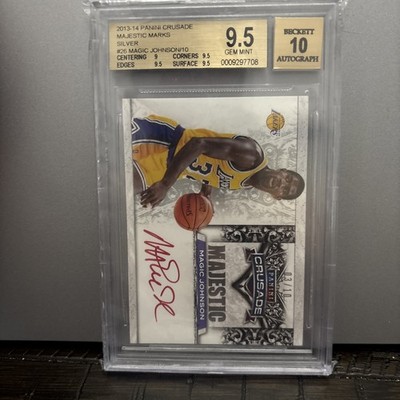 2013-14 Panini Crusade  Magic Johnson #26 Silver /10 (AU) BGS 9.5 Auto 10