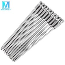 Phillips Screwdriver Bit Magnetic Extra Long 150/200mm Power Drill 1/4"Hex Shank