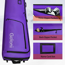 Ski Bag with Wheels,Padded Snowboard Bag for Air Travel,600D Waterproof Fabri...