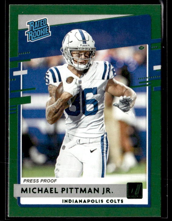 L57,244 - 2020 Donruss Press Proof Green #322 Michael Pittman Jr. RR