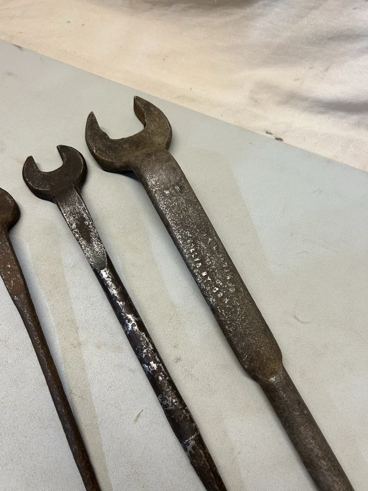 Lote de 3 llaves spud de extremo abierto de Iron Worker de colección 3/4" - 1" - 1"3/4 Foto 2 de 4
