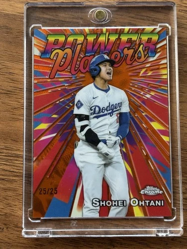Shohei Ohtani 2025 Topps Chrome Power Players  Orange Refractor /25 Dodgers