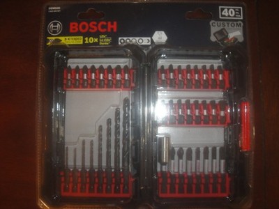BOSCH DDMS40 40-Piece Assorted Impact Tough Drill Drive Custom Case System Set f
