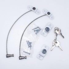 2-Pack Child Window Security Lock   Restrictor Safety Lock with Key  Cable