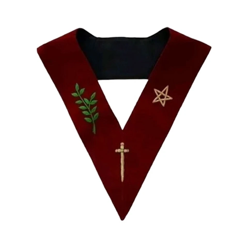 Masonic Blue Lodge Officer Collars – Scottish Rite 14th Degree Set of 9 Regalia - Image 2 of 4