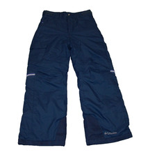 Columbia Bugaboo Kids Boys Girls Medium 10-12 Blue Omni-Heat Snow Pants Ski Bibs