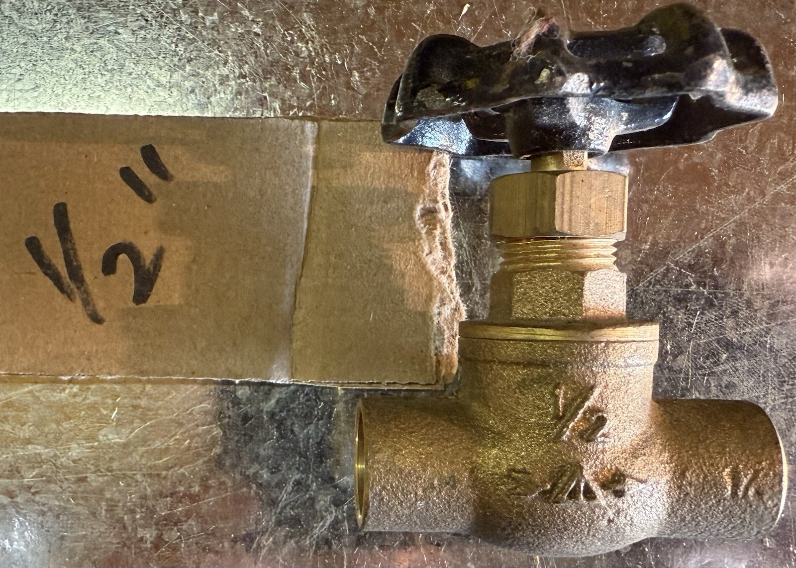 Jomar 1/2" Sweat Brass Gate Valve CxC