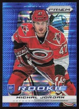 Michal Jordan 2013-14 Panini Prizm Prizms Blue Pulsar #220 - Carolina Hurricanes