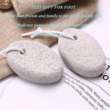 Natural Foot Pumice Stone for Feet 2-Pack Lava Pedicure Tools Hard Skin New
