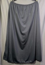 Plus Size Nylon Half Slip 3X Shadowline Black Waist 38"-48" Length 36"