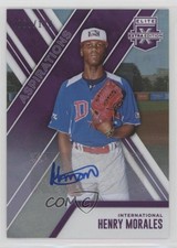 2017 Panini Elite Extra Edition Aspirations Purple /100 Henry Morales Auto 0o9