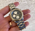 Vintage Seiko 7T32 6E69 Quartz Mens Chronograph Watch Steel Works PLEASE READ