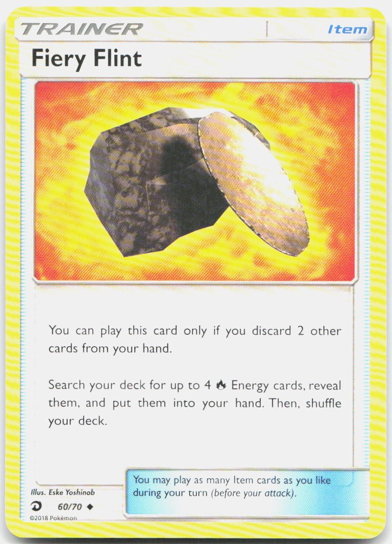 Fiery Flint 60/70 Uncommon Dragon Majesty Pokemon LP