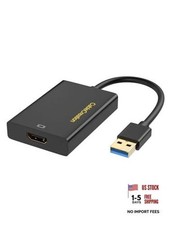 USB 3.0 to HDMI Adapter with DisplayLink, USB Display Adapter black