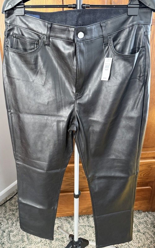 NWT Gap Faux Leather High Rise Vintage Slim Size 16