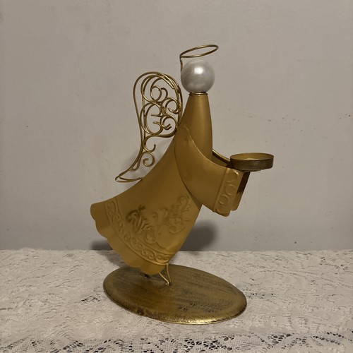 Gold Metal Angel Votive Tea Candle Holder 12.5 X 10 X 5.5 - Picture 4 of 4