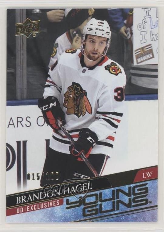 2020-21 Upper Deck Young Guns UD Exclusives 15/100 Brandon Hagel #491 0n8u