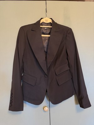 TOM FORD Black Tailored Single Button Closure Blazer Tuxedo Style Jacket size 6
