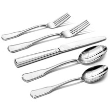 60Piece Silverware Set, 18/10 Stainless Steel Flatware Set for 12, Tableware ...