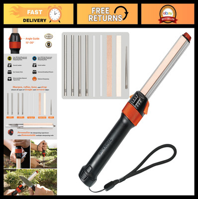 11-in-1 Adjustable Angle Knife Sharpener, Diamond & Ceramic Rods, Leather Strops