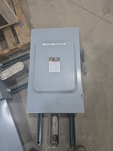 SQUARE D HU364AWK 200 AMP 600 VOLT 3 PHASE N/FUSED 3R NEMA 12 DISCONNECT..D-1601