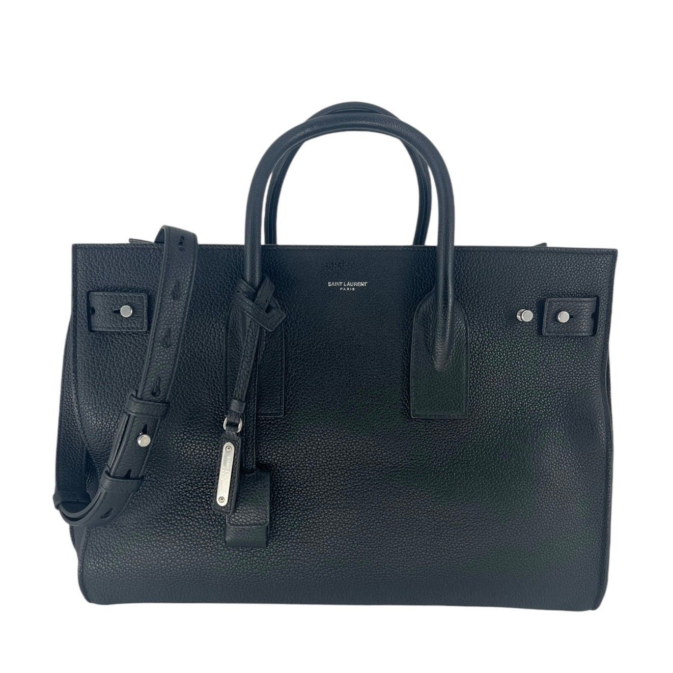 Saint Laurent Sac de Jour Souple Bag Borsa in pelle colore nero medio argento