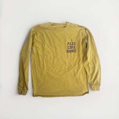 Kanye West Yeezy I FEEL LIKE KOBE Yellow Kobe Bryant LA Lakers Long Sleeve Shirt