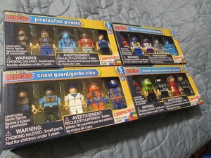 make it blocks, campatible with legos, new, 5 figures in each box ,4 boxes